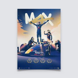 Umělecký tisk Oracle Red Bull Racing - Max Verstappen - 2024 F1® World Drivers' Champion - Collector's Ed., Automobilist, 50 × 70 cm