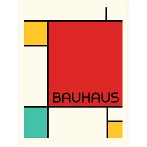 Ilustrace Bauhaus Geometric Design Retro, Retrodrome, 30 × 40 cm
