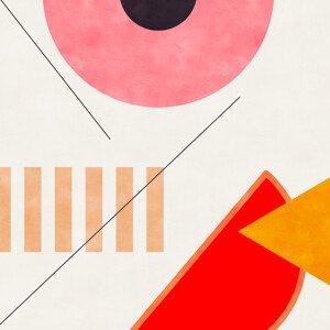 Ilustrace Mid Bauhaus Geometry 2, Ana Rut Bre, 40 × 40 cm
