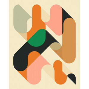 Ilustrace Geometrics 1, Jazzberry Blue, 30 × 40 cm