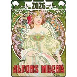 Kalendář 2026 Alfons Mucha, 24 x 33 cm