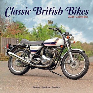 Kalendář 2026 Classic British Bikes, 30,5 x 30,5 (30,5 x 61) cm