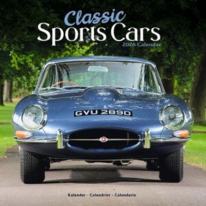 Kalendář 2026 Classic Sports Cars, 30,5 x 30,5 (30,5 x 61) cm