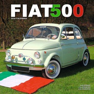 Kalendář 2026 Fiat 500, 30,5 x 30,5 (30,5 x 61) cm