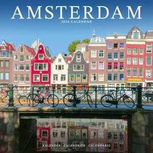 Kalendář 2026 Amsterdam, 30,5 x 30,5 (30,5 x 61) cm