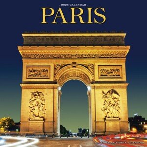 Kalendář 2026 Paris, 30,5 x 30,5 (30,5 x 61) cm