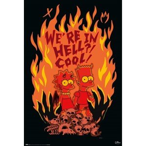 Plakát, Obraz - The Simpsons - We are in hell! Cool!, 61 × 91.5 cm