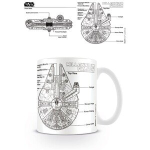 Hrnek Star Wars - Millennium Falcon Sketch, 0,33 l