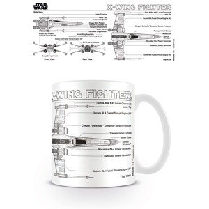 Hrnek Star Wars - X-Wing Fighter Sketch, 0,33 l