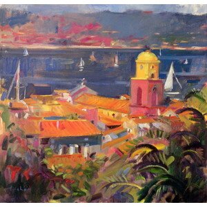 Obrazová reprodukce St Tropez Sailing, 2002, Graham, Peter, 40 × 40 cm